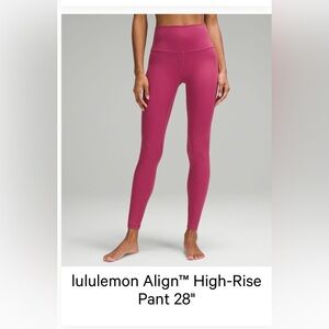 Lululemon Align High Rise Leggings Washed Mauve 8
